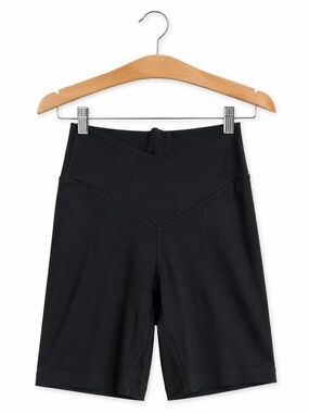 Aerie Cross Over High-Waist Black Women's Bike Shorts Small